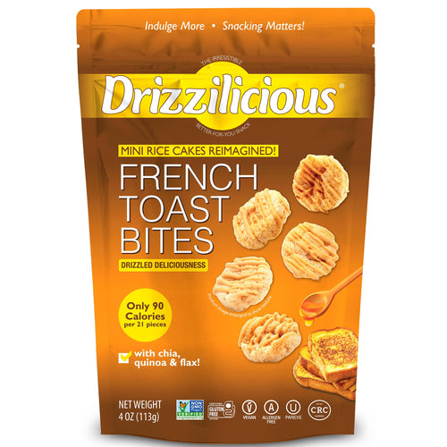 Drizzilicious Mini Flavored Rice Cakes, French Toast, 4 oz