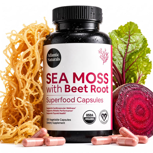 Atlantic Naturals Sea Moss with Beet Root Capsules, 1000 mg, 120 Veggie Capsules