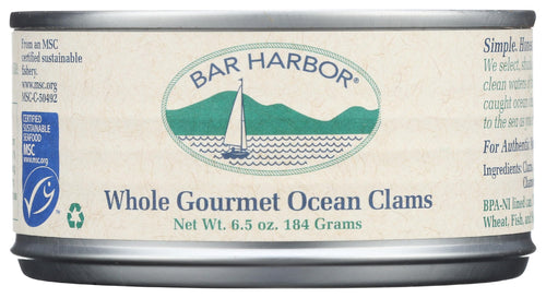 Bar Harbor Whole Gourmet Ocean Clams, 6.5 oz
