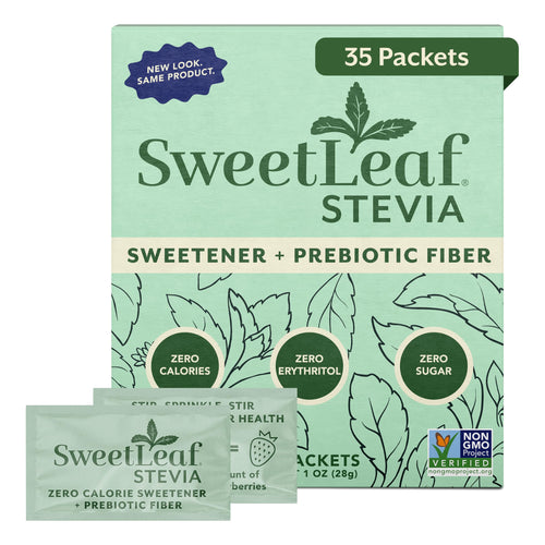 SweetLeaf Stevia Powder Sweetener, Sugar Free, 35 Packets