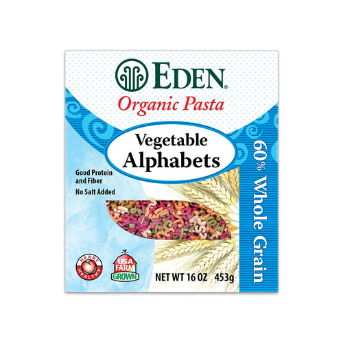 Eden Organic Vegetable Alphabet Pasta, 16 oz