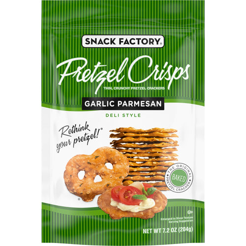 Snack Factory Pretzel Crisps, Garlic Parmesan, 7.2 oz