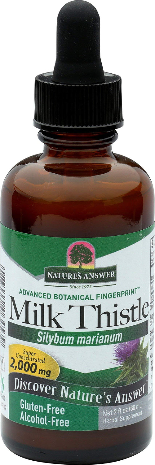 Nature's Answer Milk Thistle Liquid Extract, 2000 mg, 1 oz (Pack of 2)