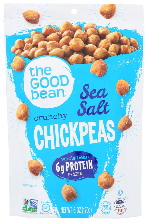 The Good Bean Crispy Crunchy Chickpeas, Sea Salt, 6 oz