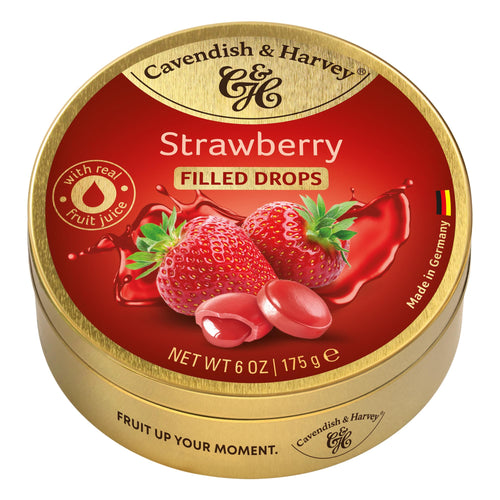 Cavendish & Harvey Strawberry Filled Candy Drops, 6 oz