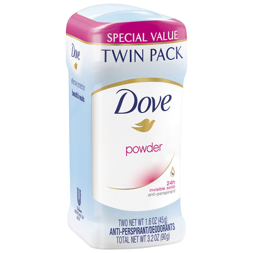 Dove Powder Antiperspirant Deodorant, 1.6 oz (Twin Pack)