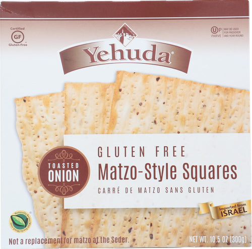 Yehuda Gluten-Free Toasted Onion Matzo Squares, 10.5 oz