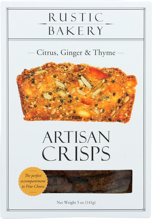 Rustic Bakery Citrus Ginger Thyme Crisps, 5 oz