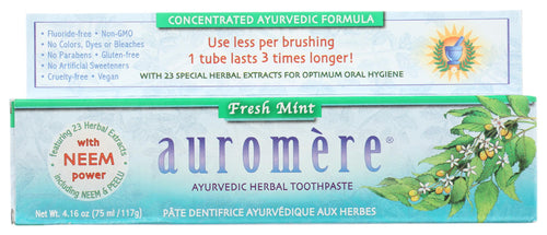 Auromere Freshmint Herbal Toothpaste, 2.75 oz