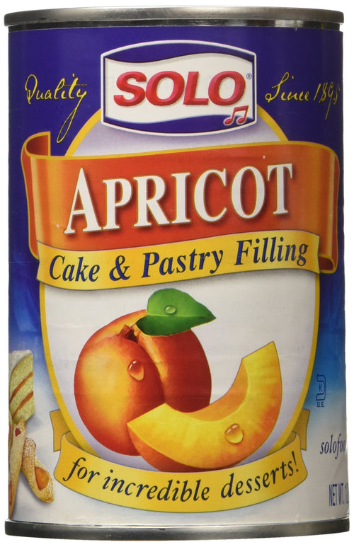 Solo Apricot Cake and Pastry Filling, 12 oz (Pack of 2)