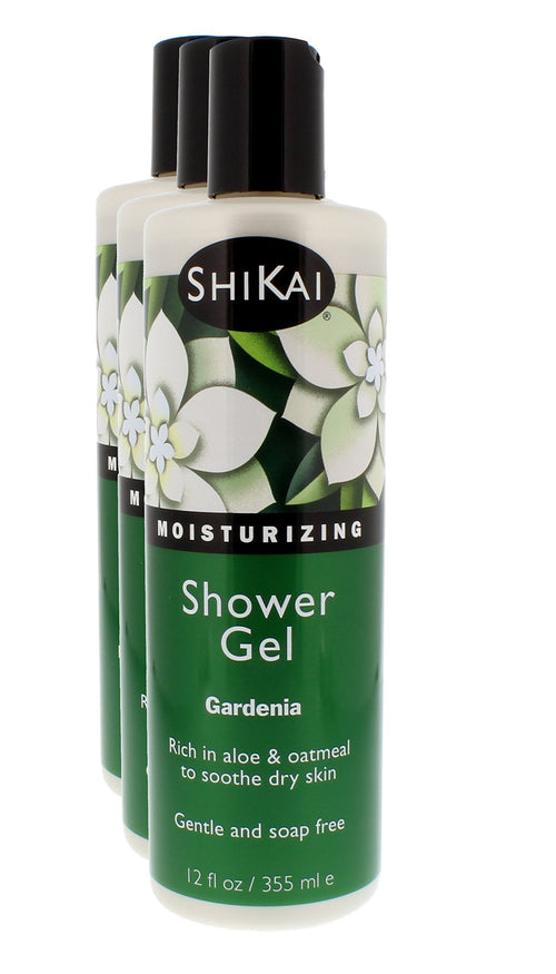 Shikai Daily Moisturizing Shower Gel, Gardenia, 12 oz (Pack of 3)
