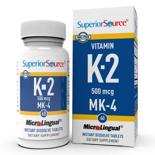 Superior Source Vitamin K2 (MK-4) 500 mcg, 60 Sublingual Tablets