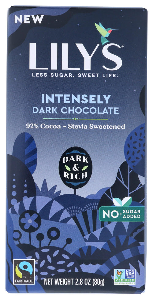 Lily's 92% Cocoa Intensely Dark Chocolate Bar, 2.8 oz
