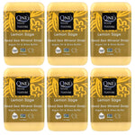 One With Nature Dead Sea Mineral Soap, Lemon Sage, 7 oz Bars (Pack of 6)