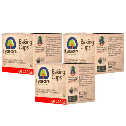 If You Care Unbleached Large Baking Cups, 60 Count (Pack of 3)