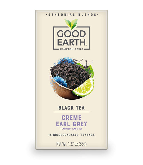 Good Earth Sensorials Creme Earl Grey Black Tea, 15 Count