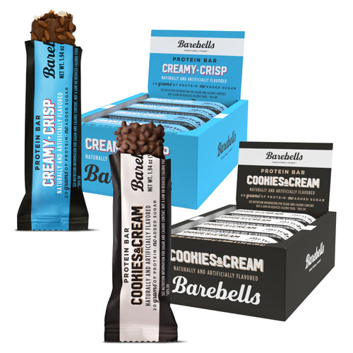 Barebells Protein Bars Combo Pack, Creamy Crisp & Cookies & Cream, 24 Bars