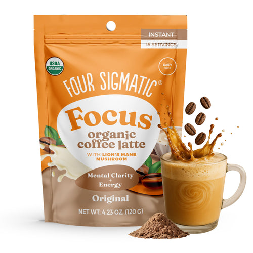 Four Sigmatic Original Focus Mushroom Coffee Latte, 4.23 oz