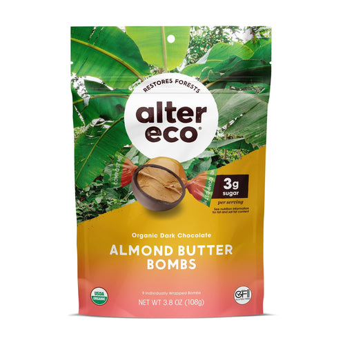 Alter Eco Almond Butter Bombs, Organic Dark Chocolate (9 Count)