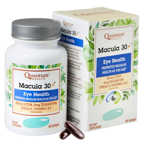 Quantum Health Macula 30+ Eye Supplement with Lutein and Zeaxanthin, 60 Softgels
