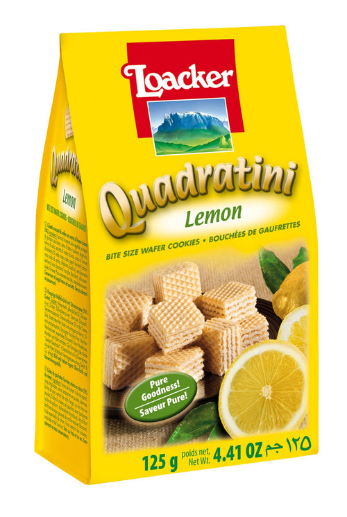 Loacker Quadratini Lemon Wafer Cookies, 4.41 oz