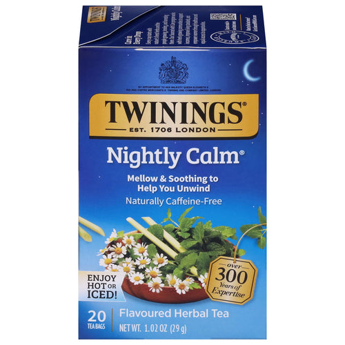 Twinings Nightly Calm Herbal Tea, Spearmint & Lemongrass, 20 Count