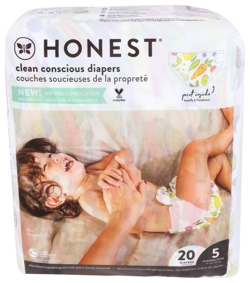 The Honest Company Disposable Diapers, Pandas, Size 5, 20 Count