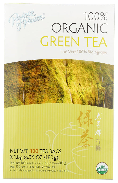 Prince of Peace Organic Green Tea, 100 Tea Bags (Pack of 2)