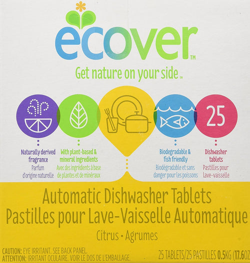 Ecover Automatic Dishwashing Tablets, Citrus, 17.6 oz (Pack of 4)