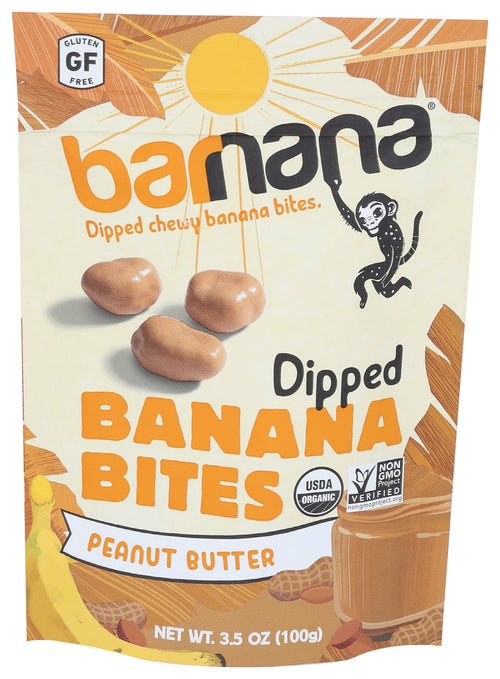 Barnana Organic Peanut Butter Dipped Chewy Banana Bites, 3.5 oz