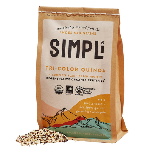 SIMPLi Regenerative Organic Certified Tri-Color Quinoa, 12 oz