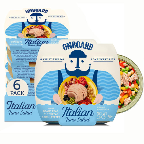 Onboard Italian Tuna Salad with Beans, Chickpeas, Peas & Peppers (Pack of 6)