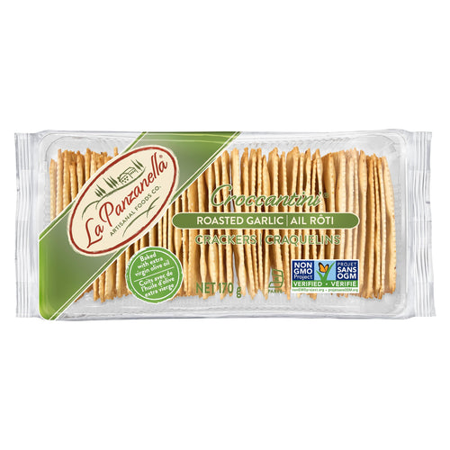 La Panzanella Roasted Garlic Mini Croccantini Crackers, 6 oz