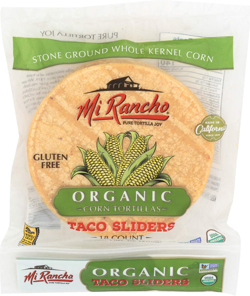 Mi Rancho Organic Corn Taco Slider Tortillas, 18 Count (9.37 oz)
