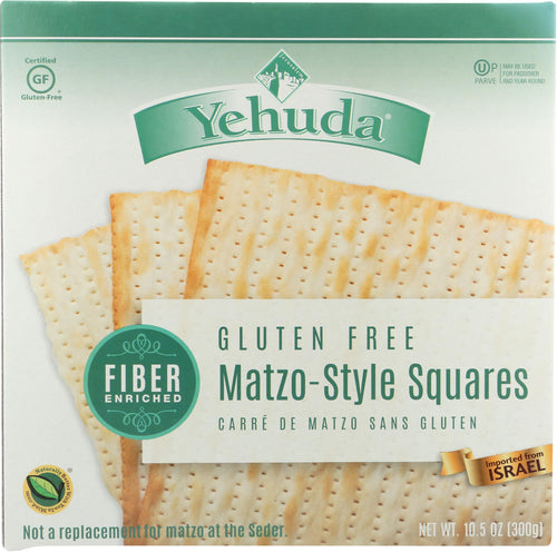 Yehuda Gluten Free High Fiber Matzo Style Squares, 10.5 oz