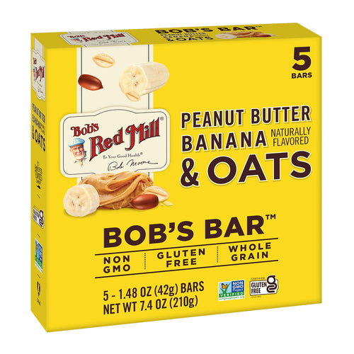 Bob's Red Mill Peanut Butter Banana & Oats Snack Bars (5 Bars)