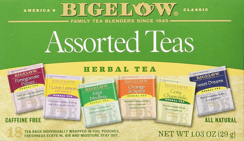 Bigelow Assorted Herb Tea, 6 Varieties, 18 Bags (Pack of 2)