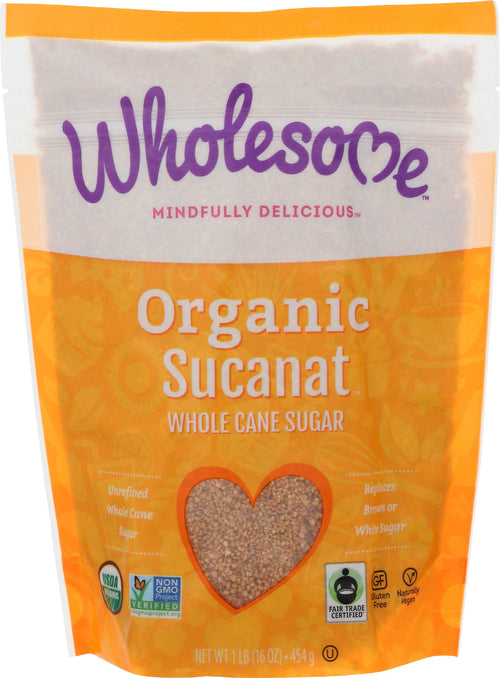 Wholesome Sweeteners Organic Sucanat Panela Whole Cane Sugar, 32 oz (Pack of 12)