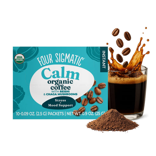 Four Sigmatic Calm Organic Instant Coffee, Medium Roast, 10 Packets