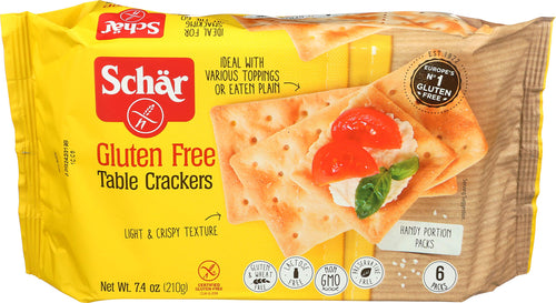 Schar Gluten Free Table Crackers, 7.4 oz (Pack of 6)