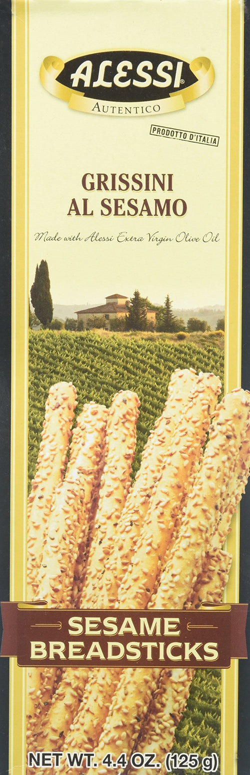 Alessi Sesame Breadsticks, 4.4 oz (Pack of 12)