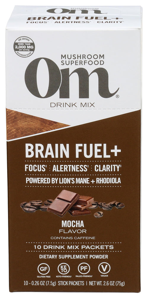 OM Mushroom Superfood Brain Fuel Plus Mocha, 10 Count