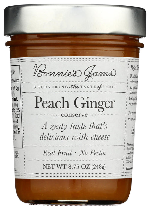 Bonnie's Jams Peach Ginger Jam, 8.75 oz