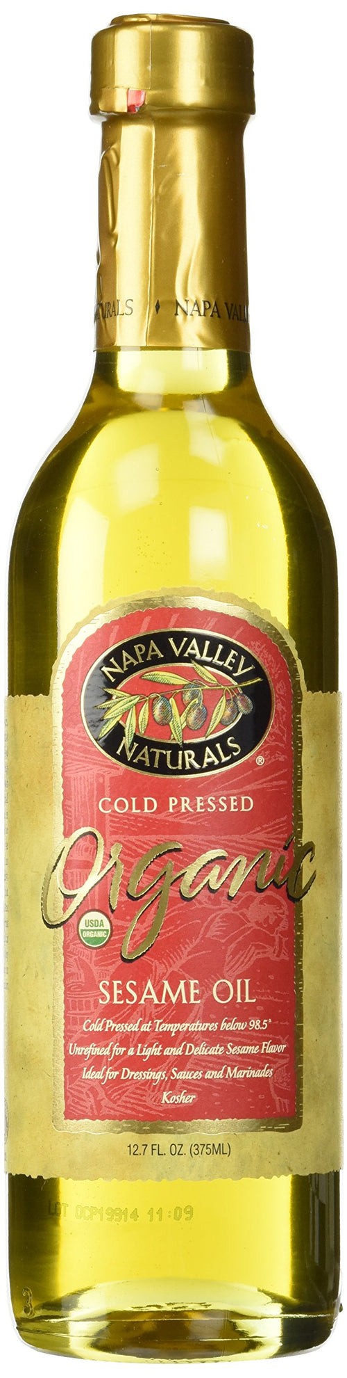 Napa Valley Naturals Organic Cold Pressed Sesame Oil, 12.7 oz