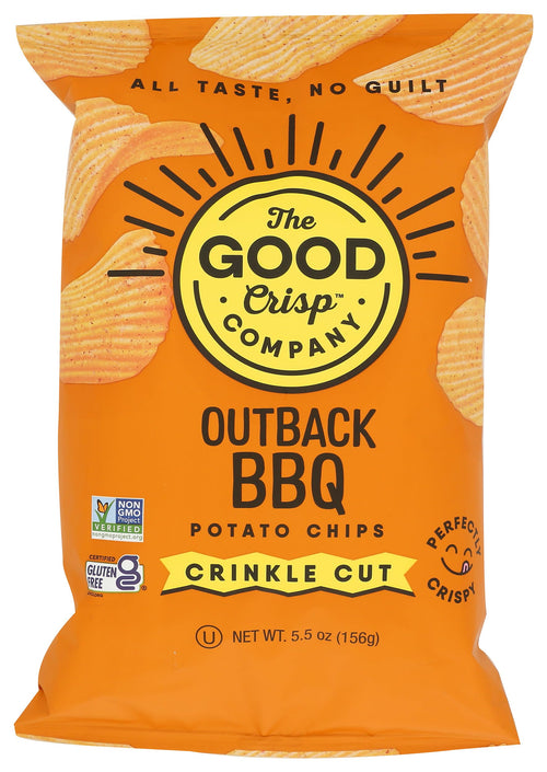 The Good Crisp Company Crinkle Cut Potato Chips, Outback BBQ, 5.5 oz