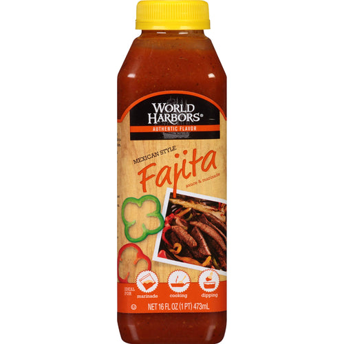 World Harbors Fajita Sauce & Marinade, 16 fl oz