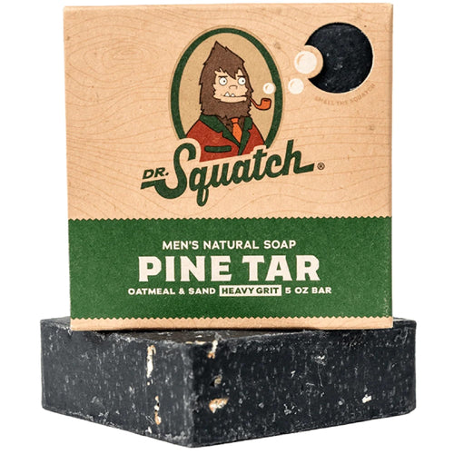 Dr. Squatch Pine Tar Bar Soap with Heavy Grit