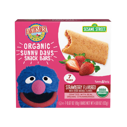 Earth's Best Organic Sunny Days Strawberry Snack Bars for Toddlers, 7 Count