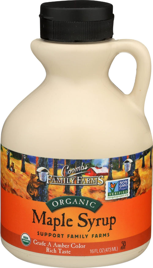 Coombs Family Farms Organic Maple Syrup, Grade A Amber, 16 fl oz