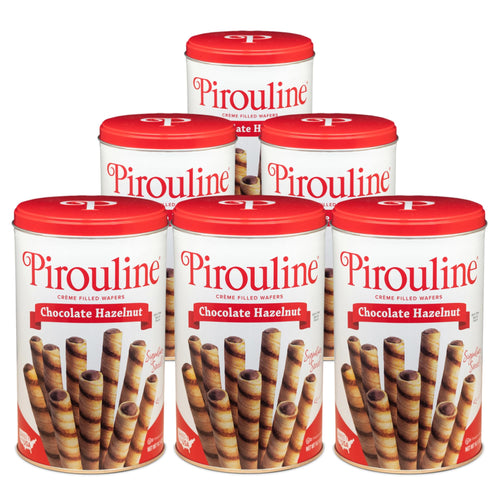 Pirouline Chocolate Hazelnut Rolled Wafers, 14.1 oz (Pack of 6)